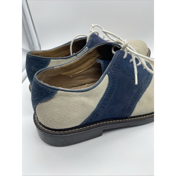 Johnston & Murphy Gray Navy Blue Saddlebuck Oxfords Men’s 11 Style 059-0557 main image 4